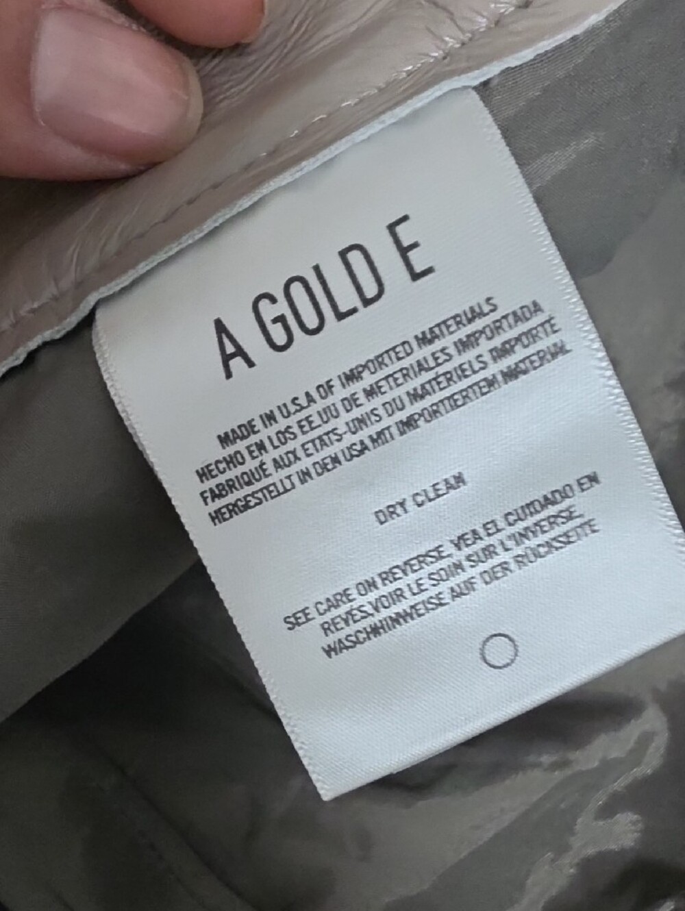 Agolde Womens Beige Pinch Waist Leather Blend Jeans Pants Size 28 - Picture 12 of 16